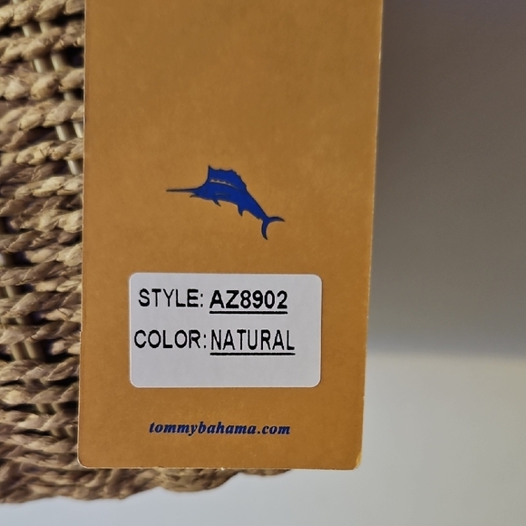 New Tommy Bahama Tan Woven Tote - Picture 2 of 11